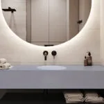 Ambaji white marble bathroom basin