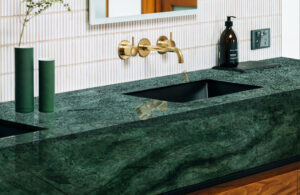 green marble bathroom vanity