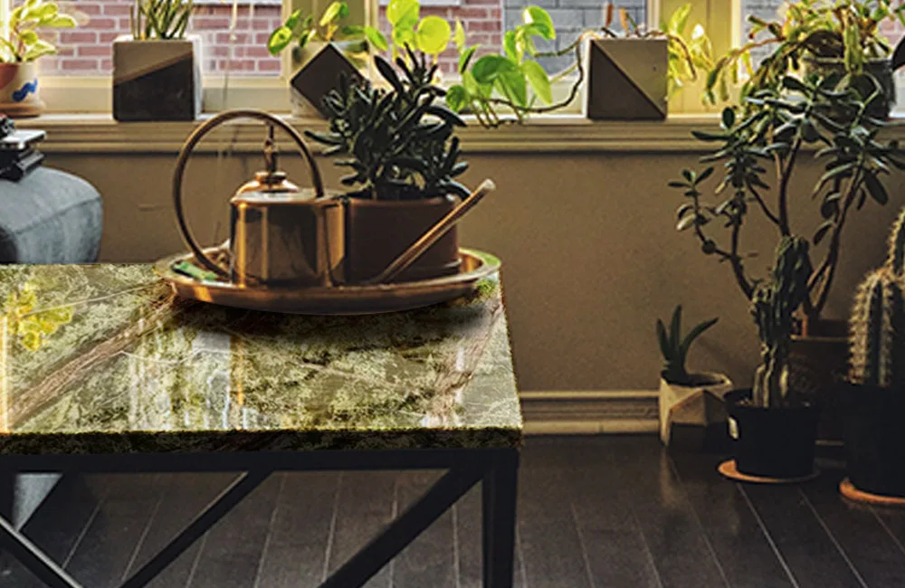 rainforest green marble countertop