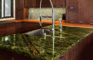 rainforest green marble kitchen countertop