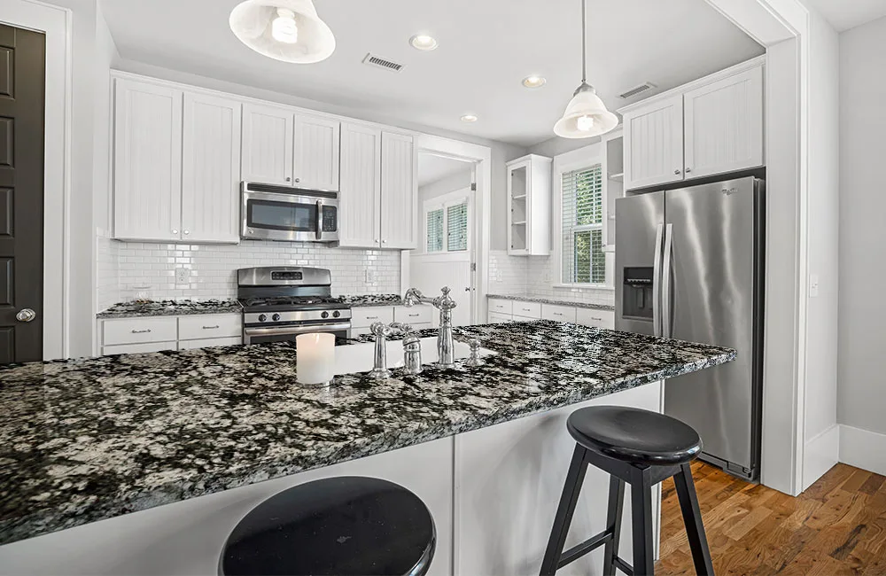 Black magic granite kitchen countertop