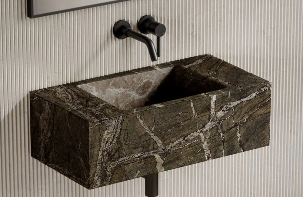 Rainforest Brown Marble basin