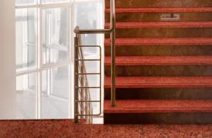 lakha red granite stairs