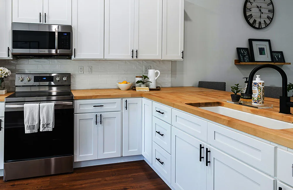 wooden countertop