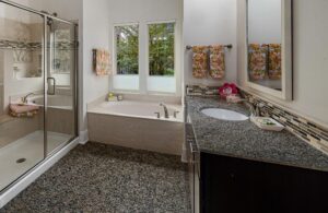 crystal brown granite bathroom